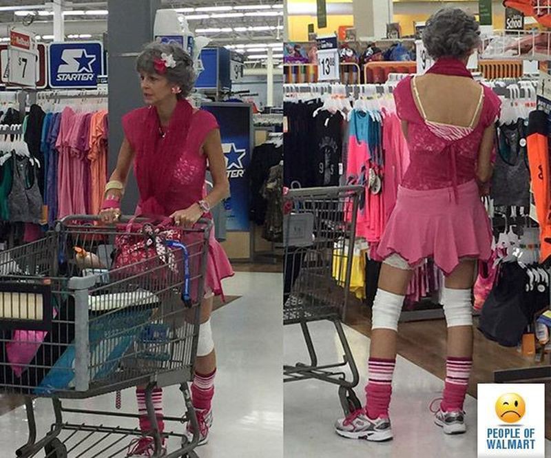 Нелепость: до ужаса странные наряды людей в супермаркетах.