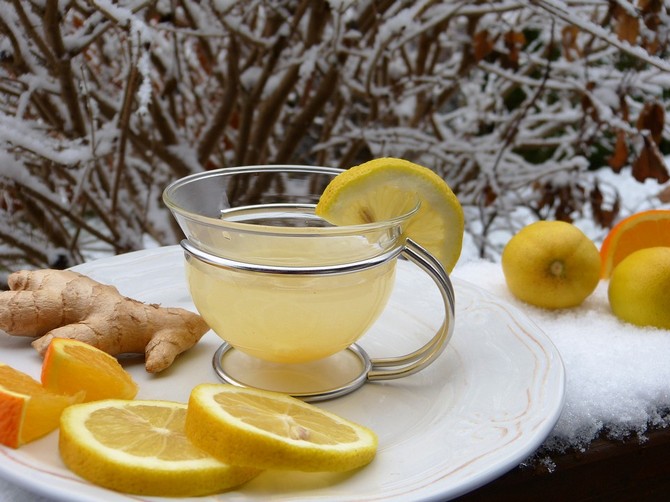 Hot Lemon Snow Lemon Orange Tee Ginger Juice