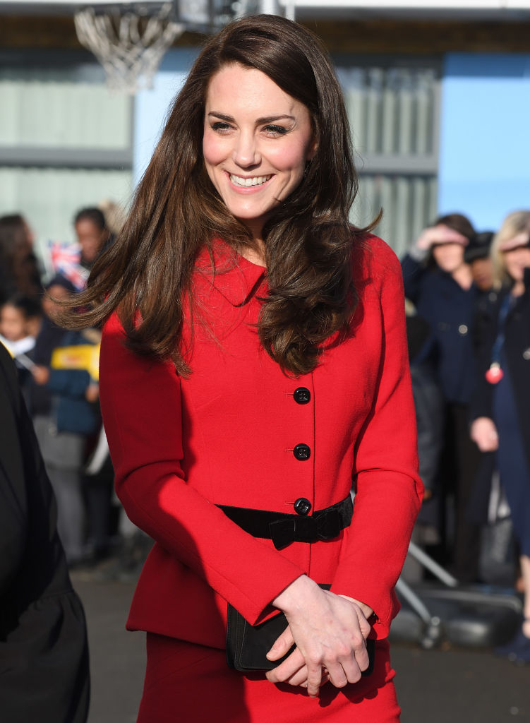LONDON, ENGLAND - FEBRUARY 06: Catherine, Duchess of Cambridge attends the Place2Be Big Assembly With Heads Together for Children's Mental Health Week at Mitchell Brook Primary School on February 6, 2017 in London, England. (Photo by Karwai Tang/WireImage)